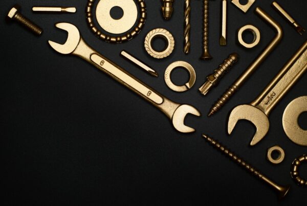 Flat lay shot of tools
